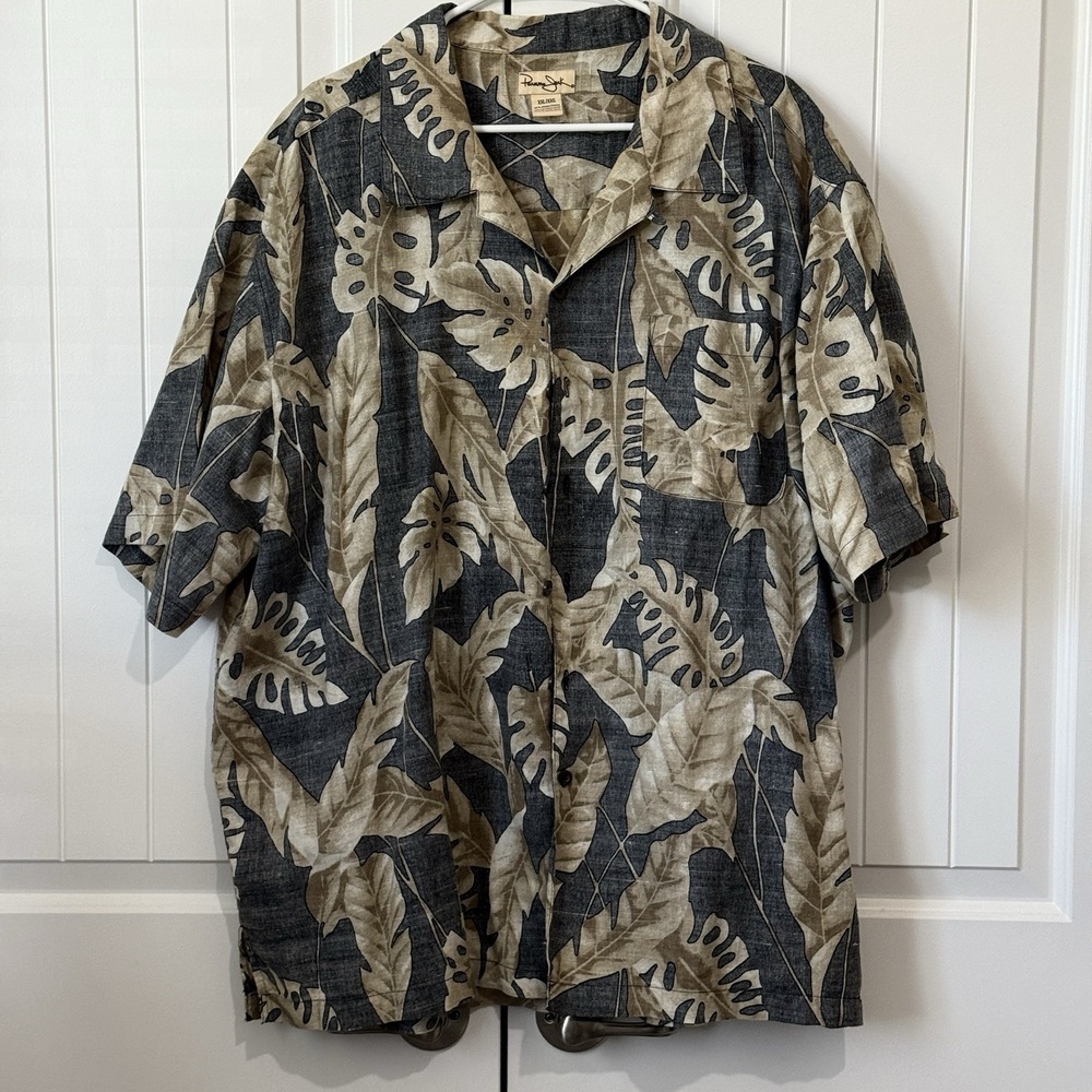 VTG Panama Jack‎ Button Up Short Sleeve Hawaiian Shirt Mens XXL